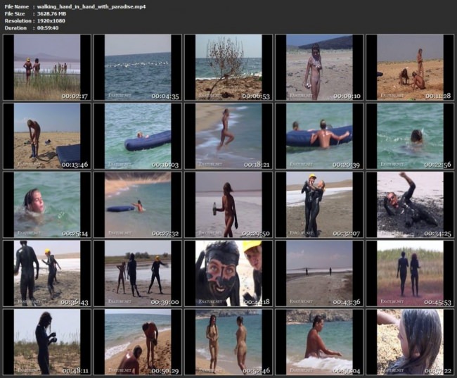 Walking hand in hand with paradise Naturism HD video
